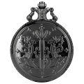 【Endless Surprises】Black Pocket Watch Ciel Contract Logo Othello's Eye Large Luminous Anime Pocket Watch. 