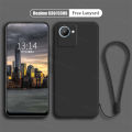 Realme C30/C30S Phone Case Lens Protection Casing Solid Straight Edge Liquid Silicone Soft TPU Back Cover -N10. 
