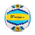 Vector X Flame Handsewn Volleyball (18panels) (White-Blue-Yellow)  (FROM INDIA SAB). 