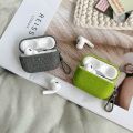 Fine Cloth Texture Earbuds Box PC Case with Hook For AirPods Pro. 