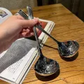 1PC Stainless Steel Spoon Long Handle Tablespoons Hot Pot Soup Ladle Ramen Noodles Scoop Kitchen Tableware Cooking Utensils. 