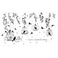 Butterfly Bird sticker plants room wallpaper bedroom nursery window decor. 