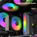 A200 Dual Heat Pipe Air Cooling Radiator Multi-Platform Silent CPU Radiator CPU Cooler with 92mm RGB Silent Fan. 