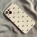 Korean Cute Pink Bow Phone Case for IPhone 16 15 14 12 11 Pro Max 13 Mini XR XS X 7 8 Plus Love Heart Soft Square Silcone Cover. 