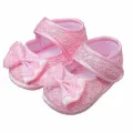 New Bows Baby Girl Shoes Big Lace Bowknot Newborn Princess Cotton Shoes Non-slip Soft Sole Toddler Shoes First Walkers. 
