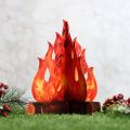 Hot Halloween Fake Flame Paper 3D Decorative Cardboard Fire Party Decoration Artificial Fire Flame Campfire Centerpiece. 