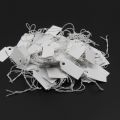 Wholesale 100 s/lot Trend Rectangular Paper Price Tag White Blank String Jewelry Price Display Cards Promotion Label For Sales. 