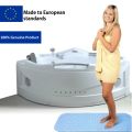 bath mat | Shower Mat Anti slip Natural Rubber, 76x34cm Antimicrobial and machine washable with drain holes and suction cups. 