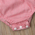 Newborn Kids Baby Girls Off Shoulder Striped Bodysuit With Big Bow Summer Babygrow Jumpsuit Outfits Wholesale. 