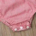 Newborn Kids Baby Girls Off Shoulder Striped Bodysuit With Big Bow Summer Babygrow Jumpsuit Outfits Wholesale. 