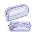 Pencil Case With Compartments Teen Girl Pencil Case Transparent Pencil Case Grid Mesh Pen Bag Multifunctional Organizer Box. 