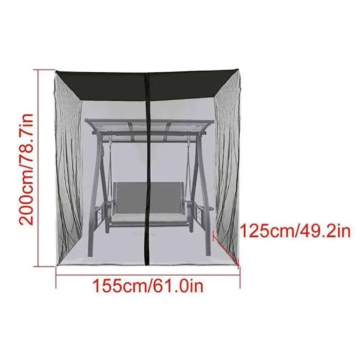 Outdoor Camping Portable Mesh Foldable Swing Seat Bug Cover Rectangular ...