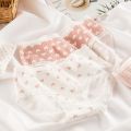 Sweet 95% Cotton Love Heart Printed Panties Breathable Women Strawberry Briefs. 