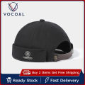 Vocoal Cap For Men Dome Melon Beanie Hats Adjustable Docker Cap Fashion Men's Landlord Hat H-ip Hop B-rimless Hat Spring And Summer Street T-rend Melon Hat Embroidery Retro Cap. 