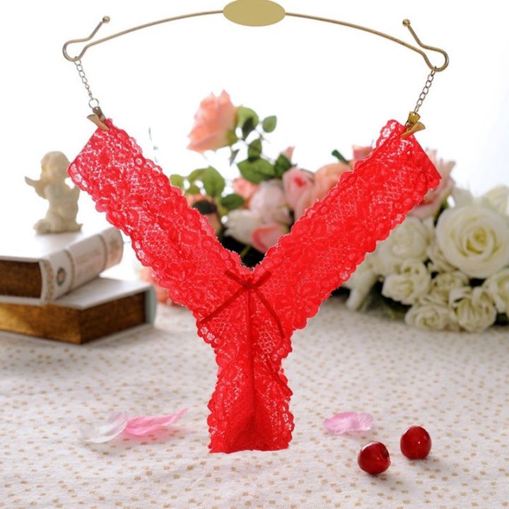 Intimates%20Underwear%20Bikini%20Panties%20G-Strings%20Briefs%20Under%20Panty%20Soft%20Small%20Bowknot%20Low%20Waist%20Charming%20Lace%20Floral%20Breathable%20Invisible%20Women%20-%20Image%209