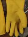 Elbow Hand Gloves - Yellow, Rubber Hand Protection Gloves. 