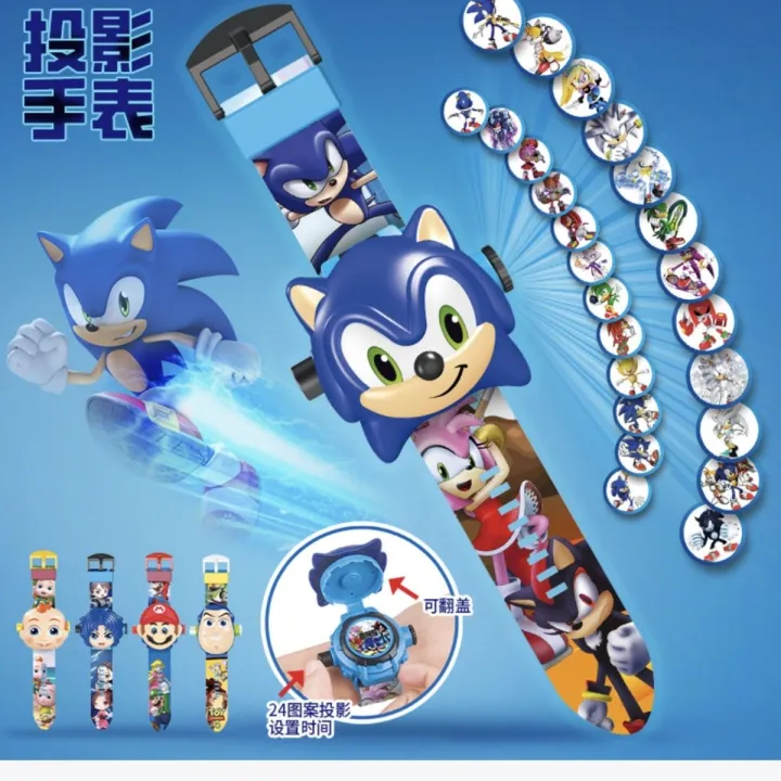 Beautiful%20Girl%20Sonic%20Strawberry%20Bear%20Minnie%20KT%20Cat%20Children's%20Toy%20Cartoon%20Luminous%20Projection%20Watch%20-%20Image%203