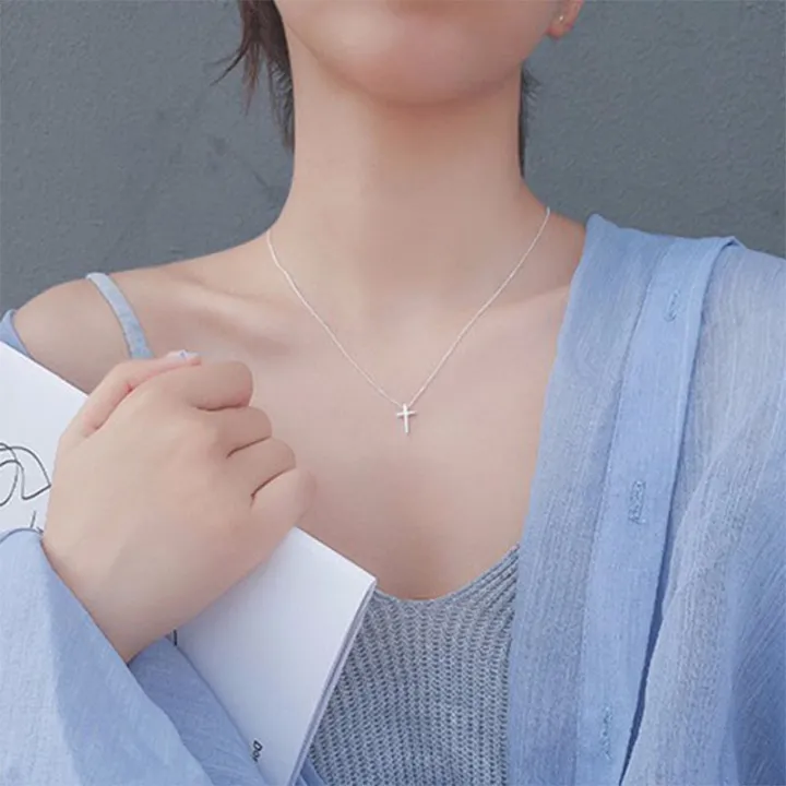 Female%20Popular%20Cross%20Pendants%20Necklaces%20/%20Elegant%20Clavicle%20Necklace%20/%20Simple%20Silver%20Color%20Chain%20Choker%20/%20INS%20Fashion%20Jewelry%20Accessories%20-%20Image%202