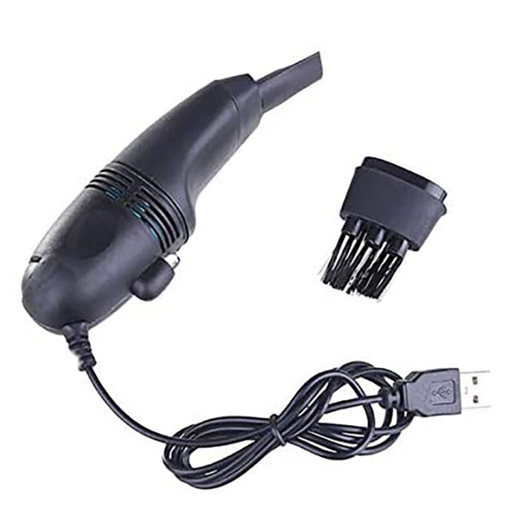USB Mini Vacuum Cleaner Keyboard Tool PC Notebook Computer Brush Dust Removal Kit Computer Cleaning Tool, Black