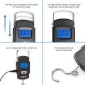 Digital Luggage Scale, Rechargeable, 100 lb / 50 kg Luggage Scale, Hanging Scale, Fishing Scale with Backlit LCD Display, Tape Measure, Suitable for Travel, Family Life and Outdoor Use. 