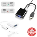 1080P HDMI to VGA Converter For Xbox Ps3 Ps4 PC TV LEDs Etc With Sound Port with Audio 3.5 Aux HDMI to VGA Adapter. 