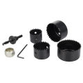 6 Pcs Carbon Steel Hole Cutter Saw Bit Wood Blade Hole Saw Woodworking Cutting Tool Kit Cutter Drill Bit. 