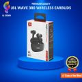 JBL WAVE 380 TWS Bluetooth Wireless True Earbuds Sport Super Bass Wireless Earbuds Airpods Handfree Earphone JBL Wave 380, wireless earbuds JBL, Bluetooth 5.3 earbuds, ENC earbuds, JBL touch earbuds, SL STORY JBL, JBL 48H earbuds, waterproof earbuds. 