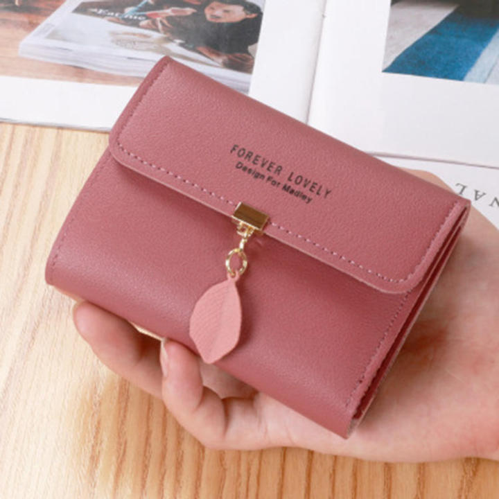 Yfashion Women Short Wallet 3-folds PU Leather Horizontal Square Purse ID Bank Card Money Holder