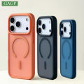 Luxury Slim Matte Phone Cover for iPhone 17 Pro Max 17 Air Magsafe Wireless Charger Cover for iPhone 16 12 13 14 15 Pro Max Plus. 