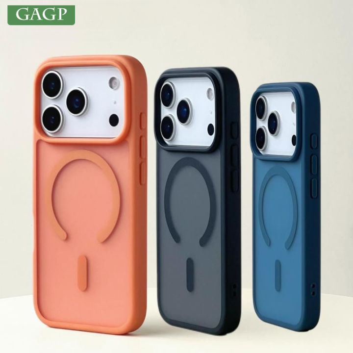 Luxury Slim Matte Phone Cover for iPhone 17 Pro Max 17 Air Magsafe Wireless Charger Cover for iPhone 16 12 13 14 15 Pro Max Plus