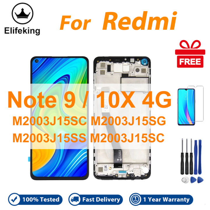 LCD With Frame For Xiaomi Redmi Note 9 10X 4G Display Touch Screen Digitizer Assembly Replacement Parts