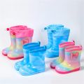 Children Rain Boots Overshoes Rubber Shoes Cartoon Boys and Girls Kids Rain Boots Water Shoes zapatos informales botas. 