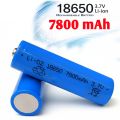 Rechargeable 18650 Lithium ion battery 3.7v 7800mAh. 