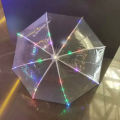 Quality Rainbow Multi Color LED Luminous Transparent Umbrella. 