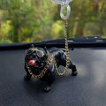 Pitbull Show Piece Smoking Dog For Car Dashboard (Black Color). 