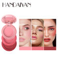 Handaiyan 3 Colors Blusher Plate Foldable 3 In1 Contour Compact Eyeshadow Blusher Lip Mud. 