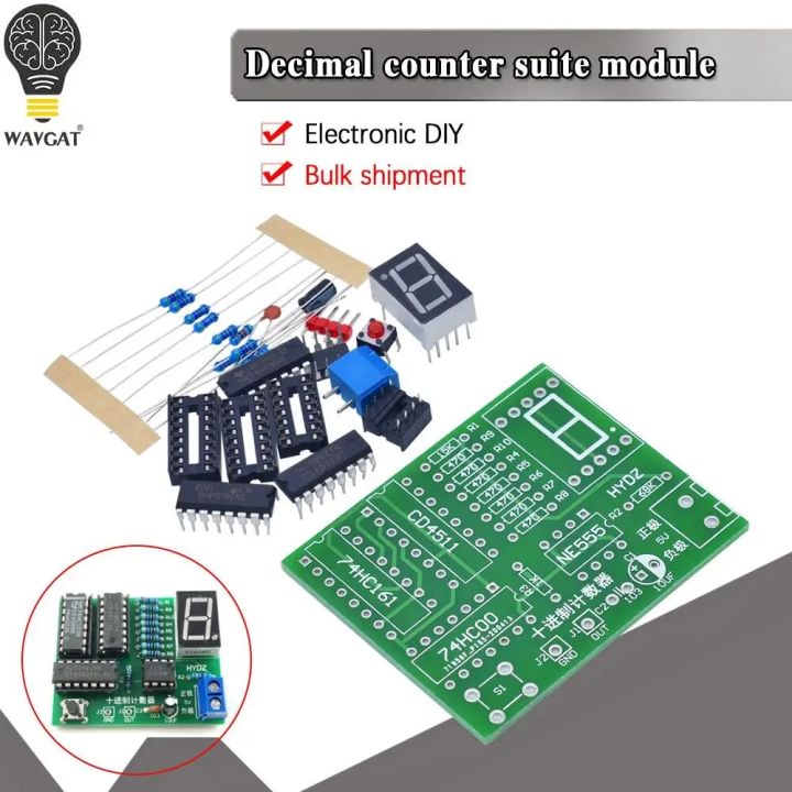 DY Kit Two Digit Decimal Counter CD4518 Kit Two 2 Bit Bigit Training ...