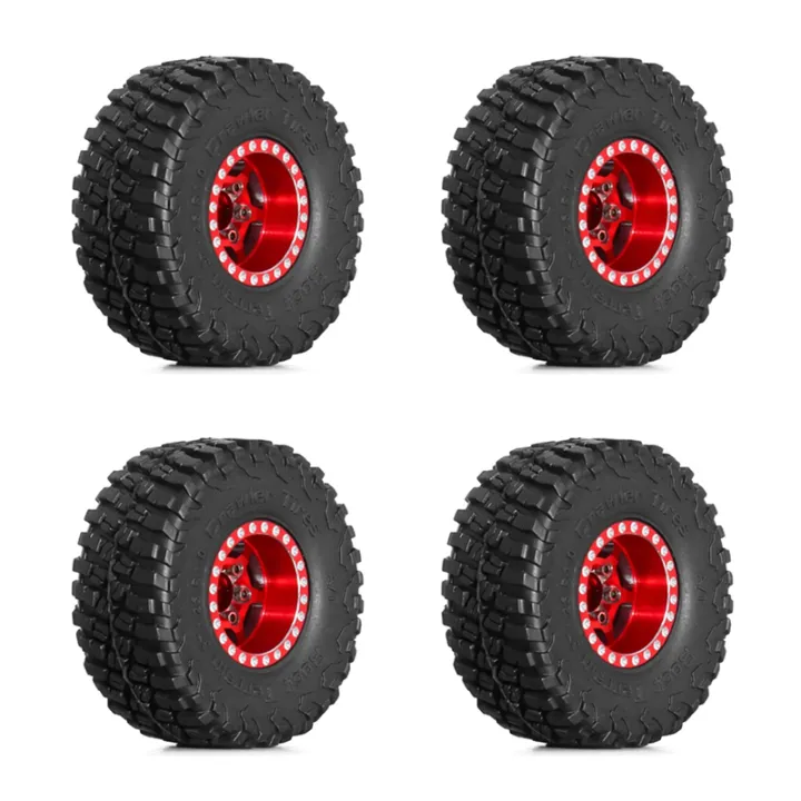 1 Inch Metal Wheels with Tires Upgrade Hub Tyre Set for 1/18 RC Car ...