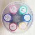 6 Teacher seals, Commendation Award Seal, Teacher Evaluation Award Cartoon seal, transparent storage box for t. 