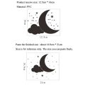 【IKE】Classic Clouds Moon Stars Wall Sticker Night Sky For Kids Rooms Background Home Decoration Mural Art Decals Stickers Wallpaper. 
