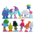 LZMERX 12pcs/set Trolls Action Figure PVC Movie Trolls Collectible Poppy Branch DJ Suki Cooper Dolls Kids Toy for Children Gift Solid Doll Ornaments Cake Decoration. 