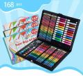 168PCS Paint Brush Set Children's Painting Stationery Watercolor Crayon Colored Pencil Art Supplies for Children's Gifts 168pcs Drawing Pen Art Set Kit Painting Sketching Color Pencils Crayon Oil Pastel Water Color Glue with Case for Children Kids. 