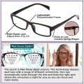 Unisex Reading Glass For Men & Women Clear Focus Facebook Whatsapp Twitter SmS Books Magazines Magnifying One Power Readers High Quality Auto Adjusting Glass (+0.5 to +2.5). 