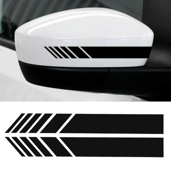2pcs Car Auto Rear View Side Mirror Body Stripe Vinyl Sticker Decal
