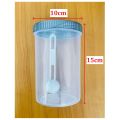 1 Piece Visual Plastic Kitchen Spice Container ROUND SHAPE DOUBLE EXTRA LARGE With SILVER Lid 1 Pc High Quality Tea Sugar Milk Coffee Jar Transparent Spicy Seasoning Powder Bottle. 