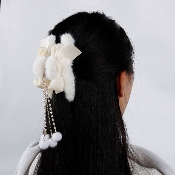 Korean%20Style%20Temperament%20Plush%20Tassel%20Hair%20Clips%20For%20Girls%20Women%20Pearl%20Elegant%20Fashion%20Hair%20Accessories%20-%20Image%209