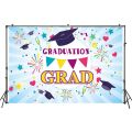 Graduation Party Backdrop Banner Extra Large 71x43.3 Inch. 