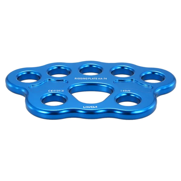45KN Aluminum Rigging Plate - 8-Hole Multi-Anchor Connector For Climbing & Rescue Operations