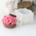 Silicone Flower Pot Pot Candle Mold 3D Three-dimensional Roses Gardenia Tulips Aromatherapy Plaster Ornaments Mold DIY Handmade Tools. 