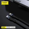 Foneng X51 PD Spiral Weaved Data Cable 18W Quick Charging Cable 1M, Fast 2A - Type-C to Lightning (iPhone) - Durable and Efficient Quick Charge Solution. 